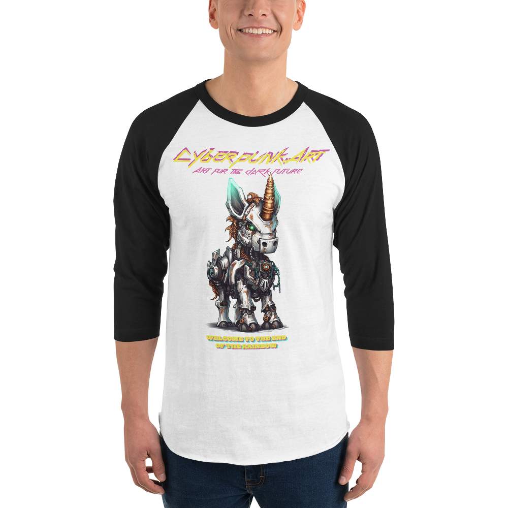 Mechacorn - 3/4 sleeve raglan shirt
