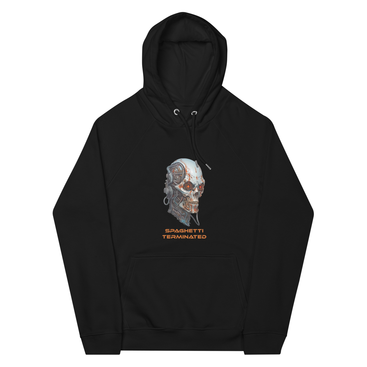 Hangry terminator - Unisex eco raglan hoodie - Image 5