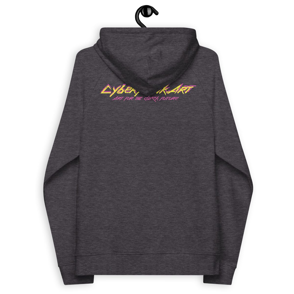 Hangry terminator - Unisex eco raglan hoodie - Image 3