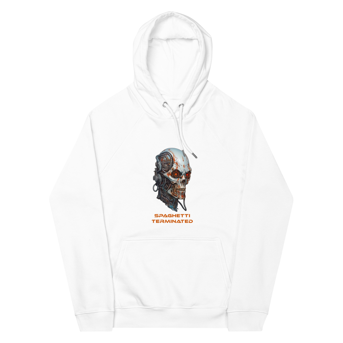 Hangry terminator - Unisex eco raglan hoodie - Image 11