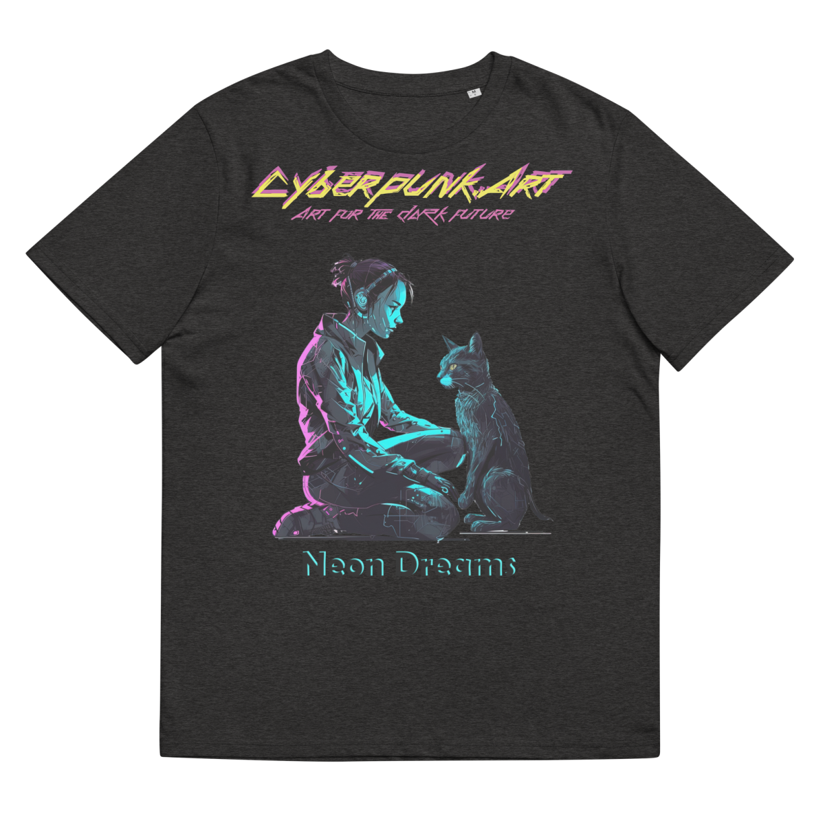 Neon dreams - Cyan - Unisex organic cotton t-shirt