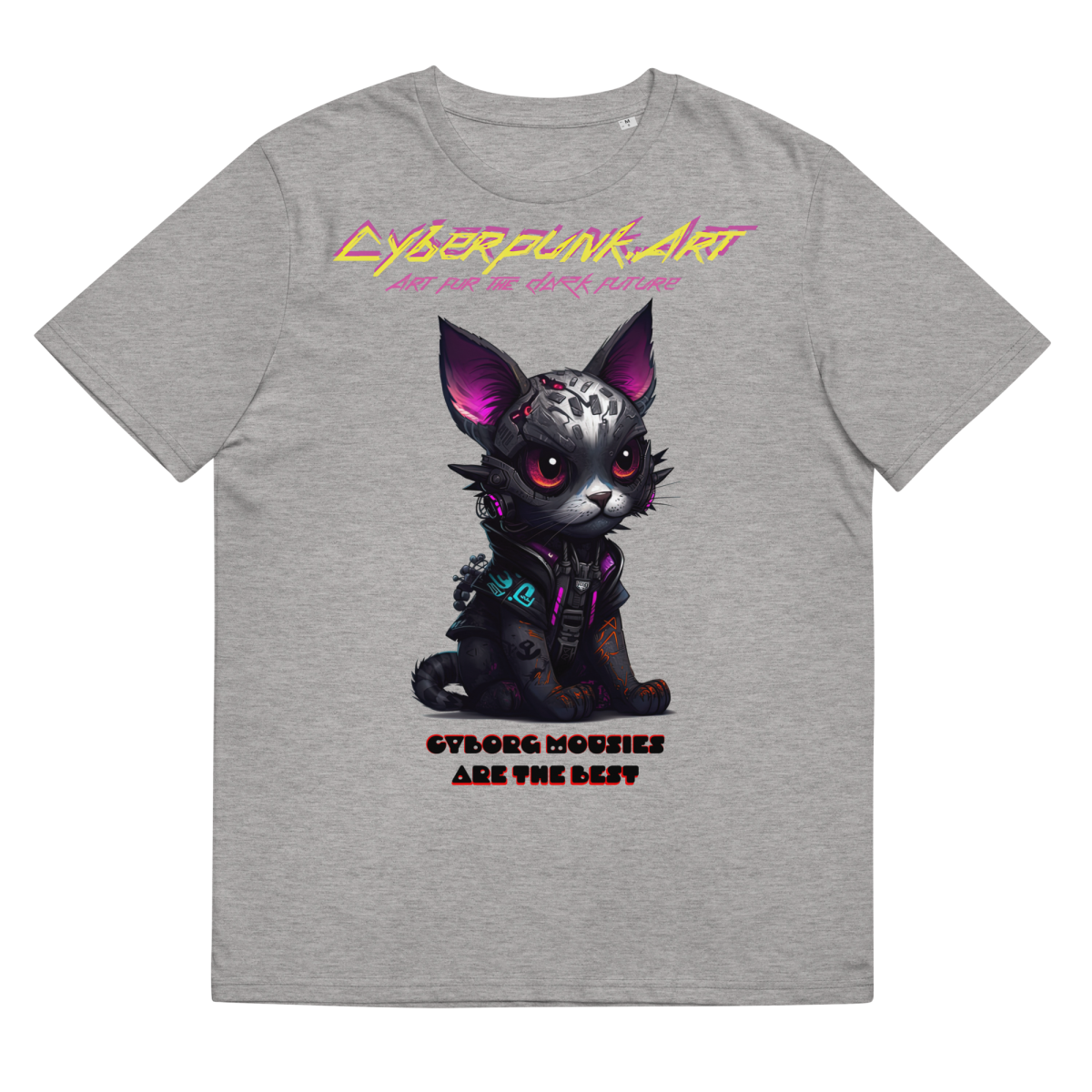 Cyborg Mousies - Unisex organic cotton t-shirt - Image 4