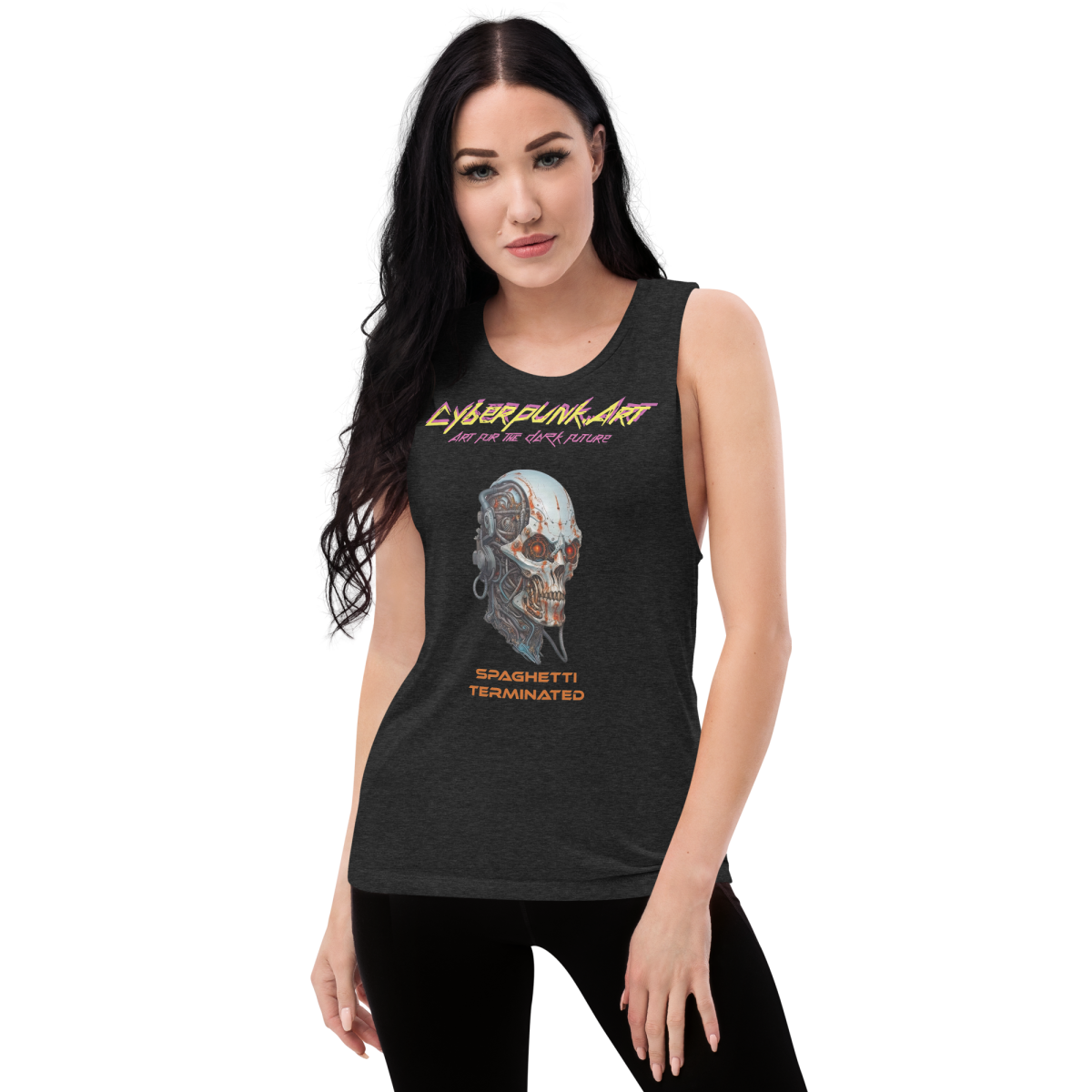 Hangry terminator - Ladies’ Muscle Tank - Image 3