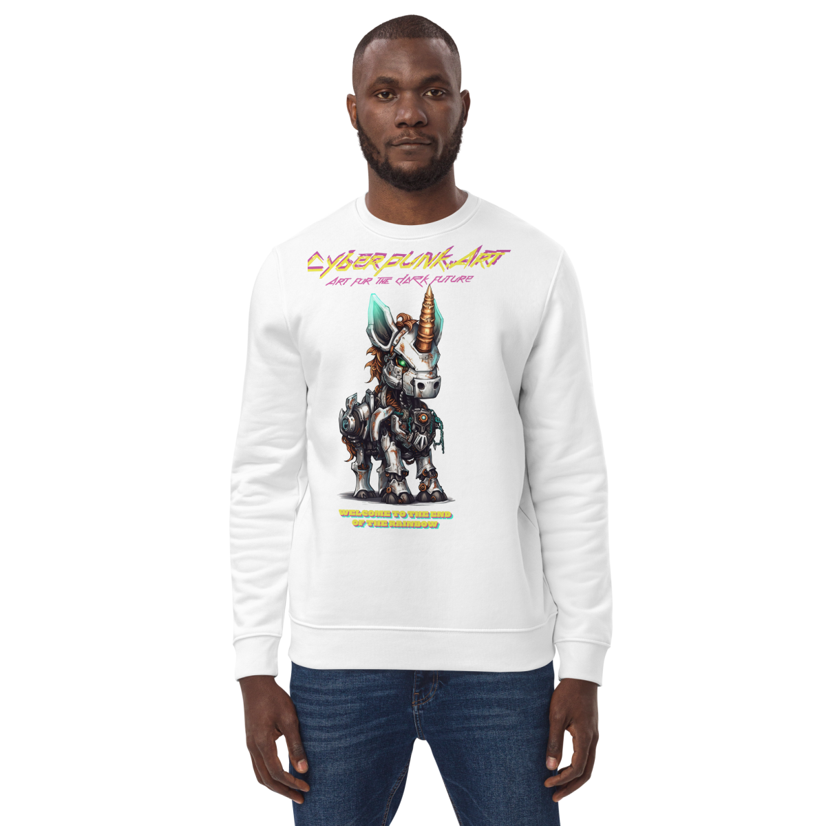 Mechacorn - Unisex eco sweatshirt - Image 7