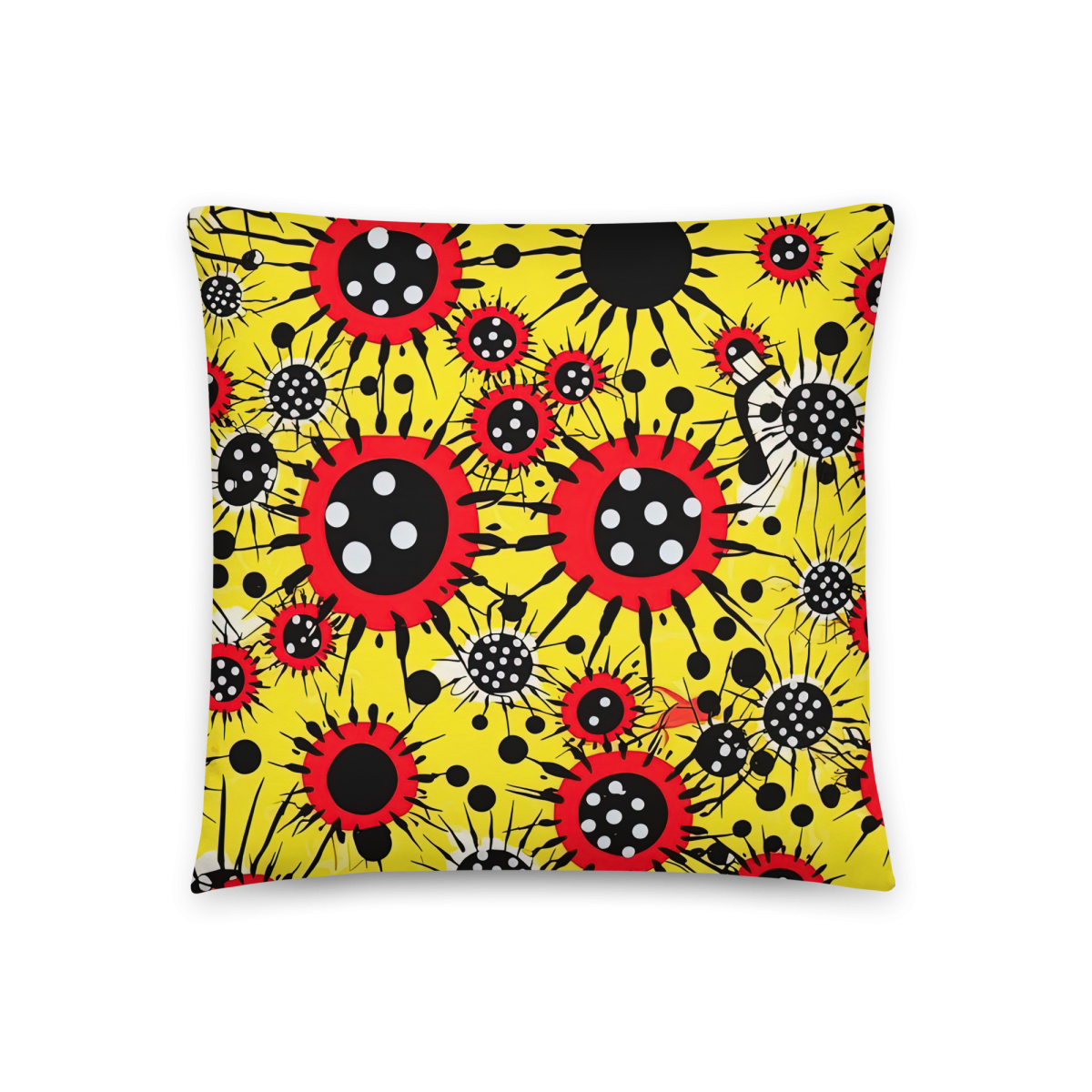 Virus Attack - Yellow/Red - Smooth Pillow - Image 3
