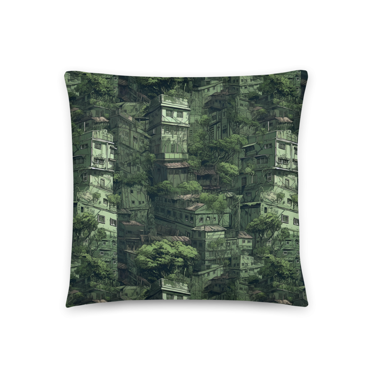 Nature Reclaims - Green - Smooth Pillow - Image 3
