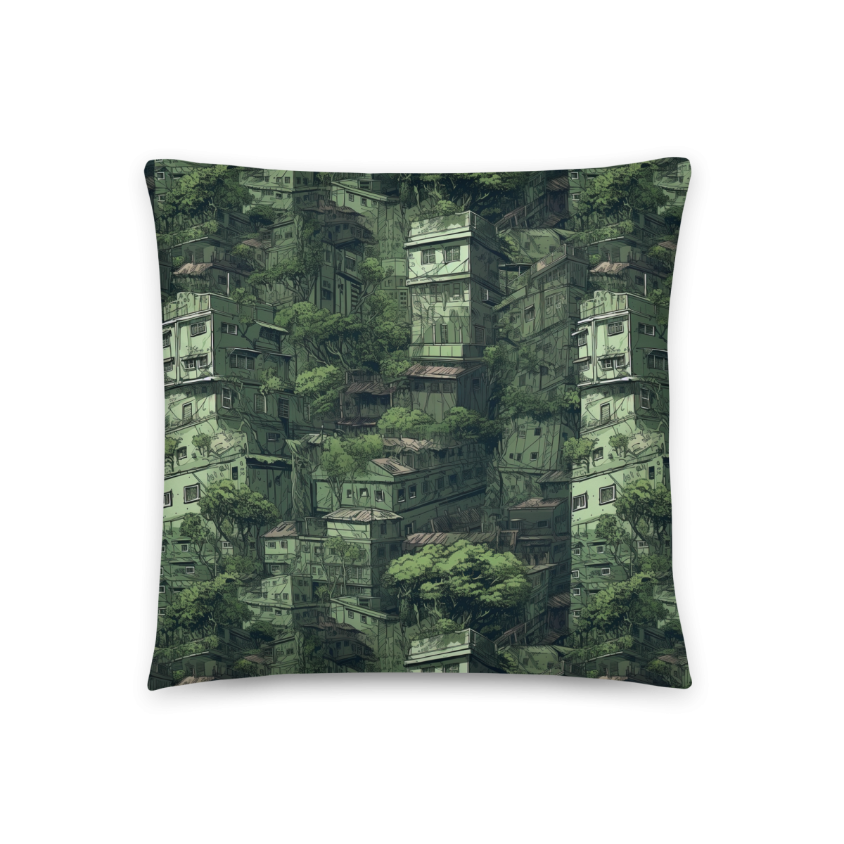 Nature Reclaims - Green - Smooth Pillow - Image 2