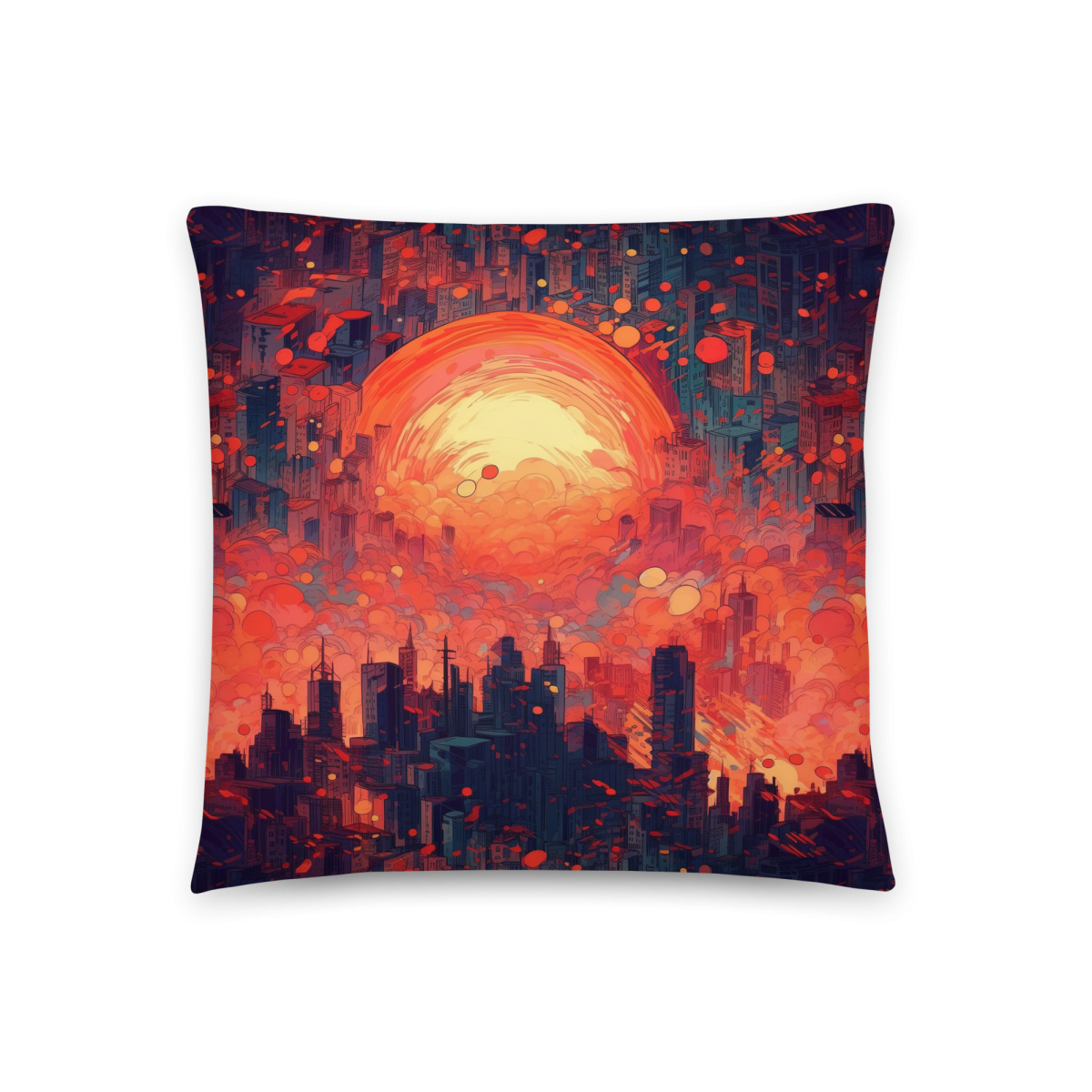 Fiery Dawn - Red/Black - Smooth Pillow - Image 7