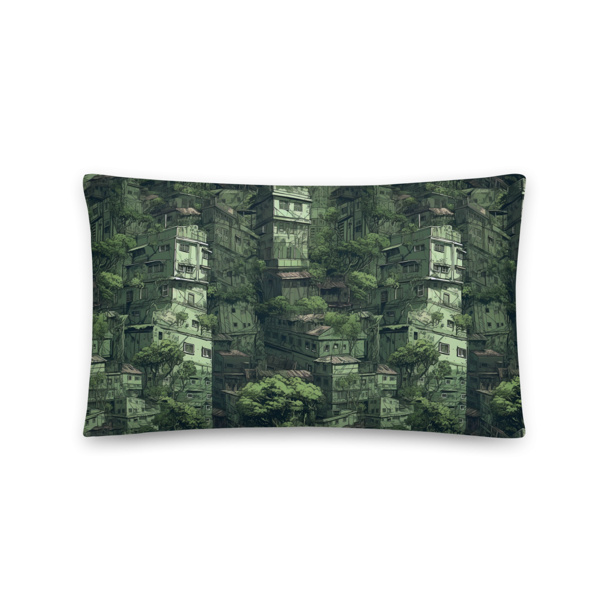 Nature Reclaims - Green - Smooth Pillow - Image 5