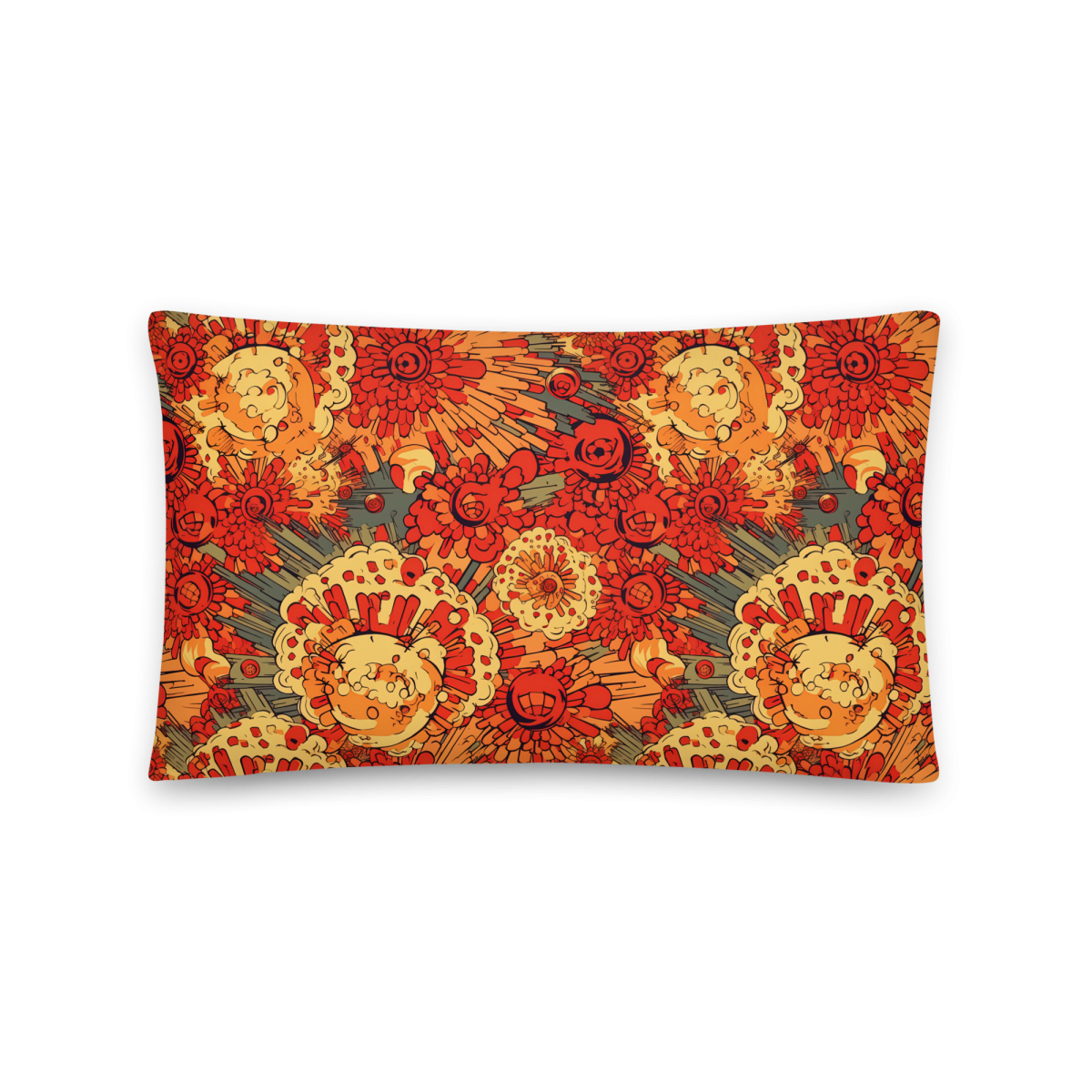 Fiery Fusion - Orange - Smooth Pillow - Image 5
