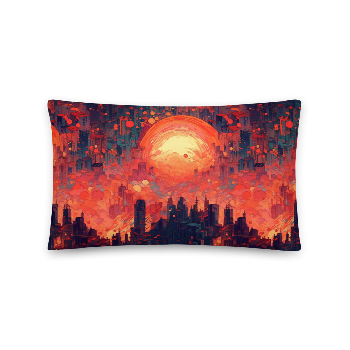 Fiery Dawn - Red/Black - Smooth Pillow - Image 10