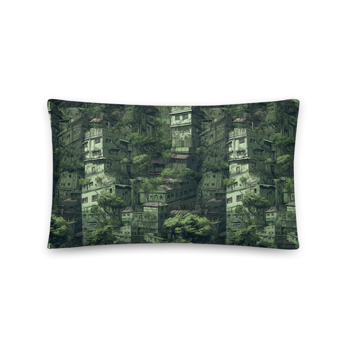 Nature Reclaims - Green - Smooth Pillow - Image 4