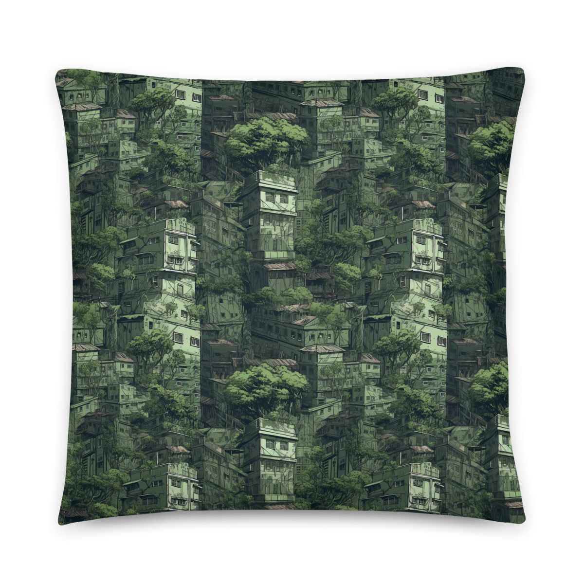 Nature Reclaims - Green - Smooth Pillow - Image 6