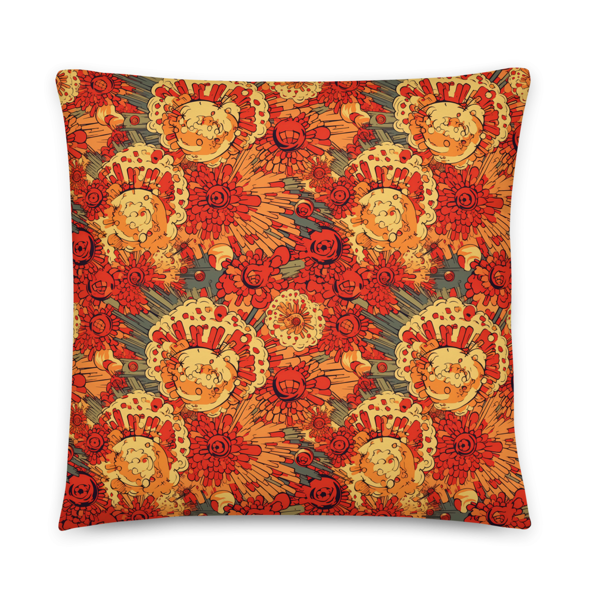 Fiery Fusion - Orange - Smooth Pillow - Image 6