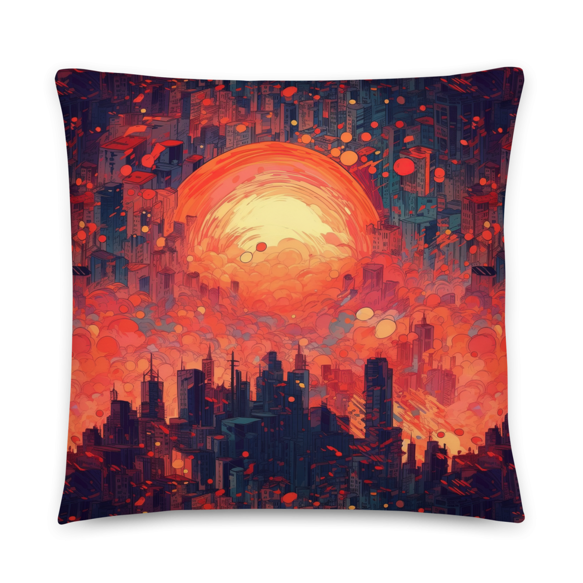 Fiery Dawn - Red/Black - Smooth Pillow - Image 11