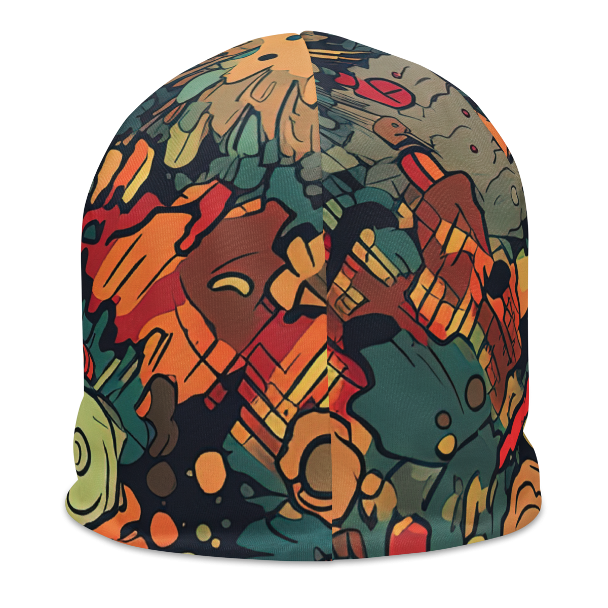 Flaming Fission - Blue/Yellow - Beanie - Image 2