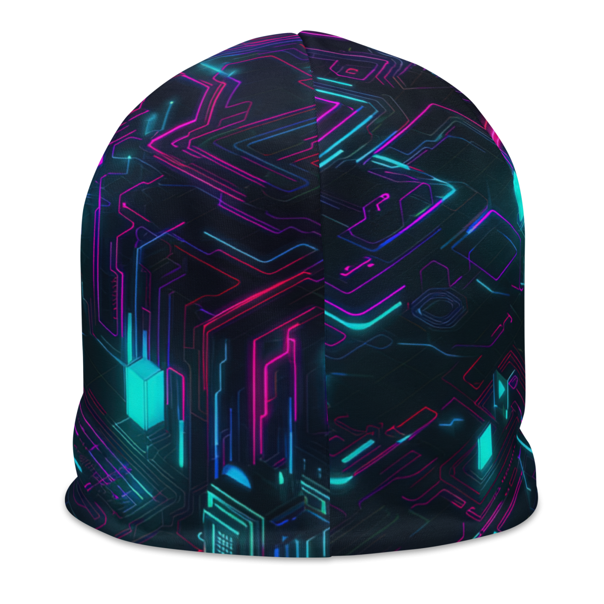 Cyberspace Circuits - Blue - Beanie - Image 2