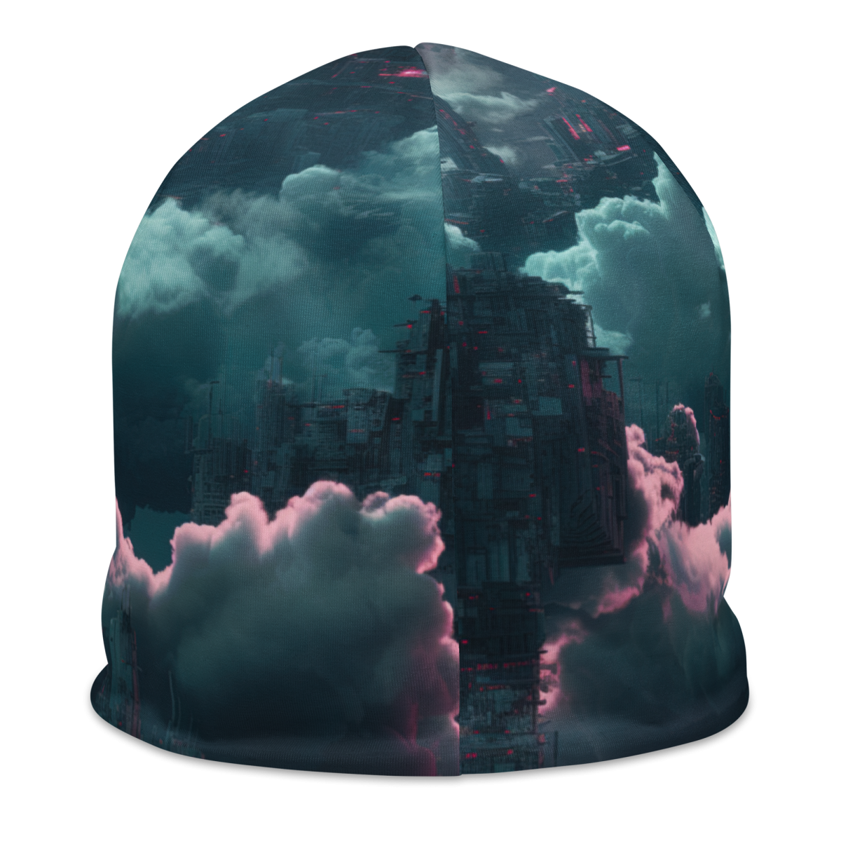 Cloudy Skyscraper - Blue/Magenta - Beanie - Image 2