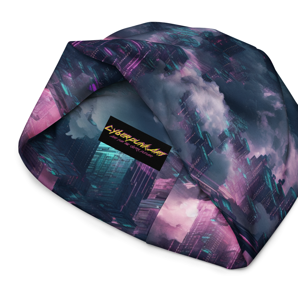 Cloudy City - Magenta/Blue - Beanie - Image 6