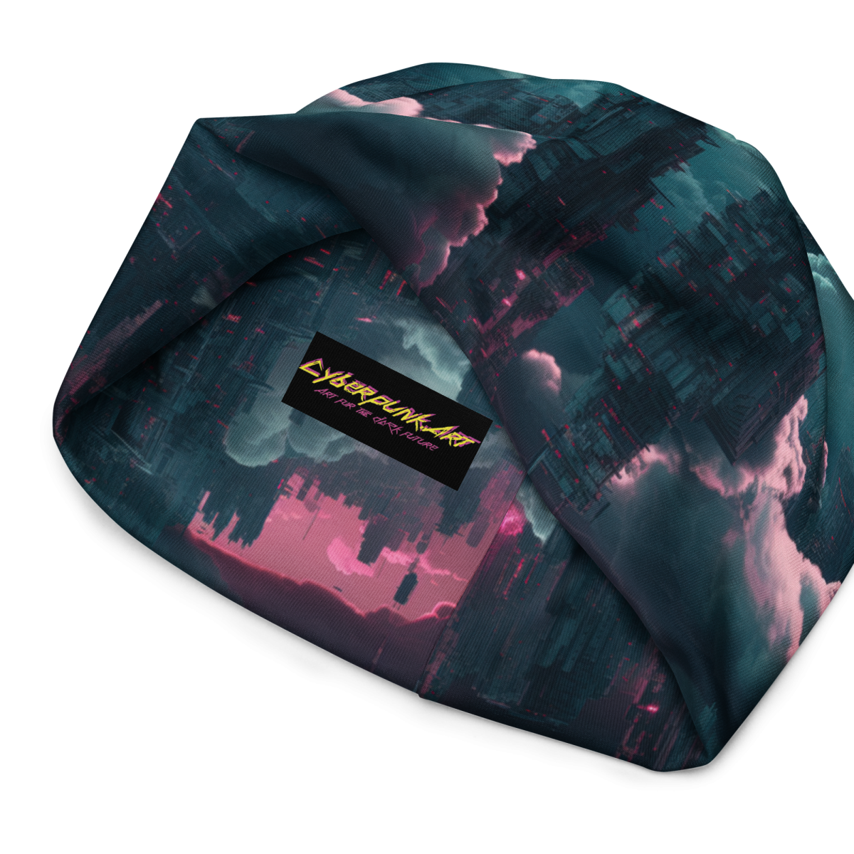 Cloudy Skyscraper - Blue/Magenta - Beanie - Image 6