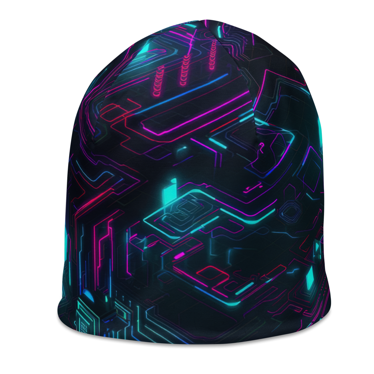 Cyberspace Circuits - Blue - Beanie - Image 4