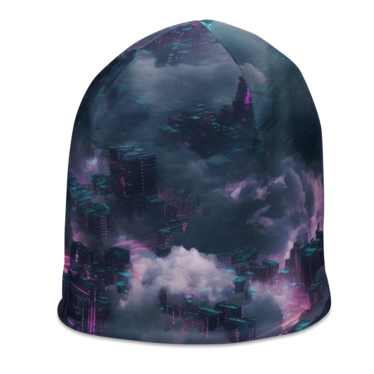 Cloudy City - Magenta/Blue - Beanie - Image 4