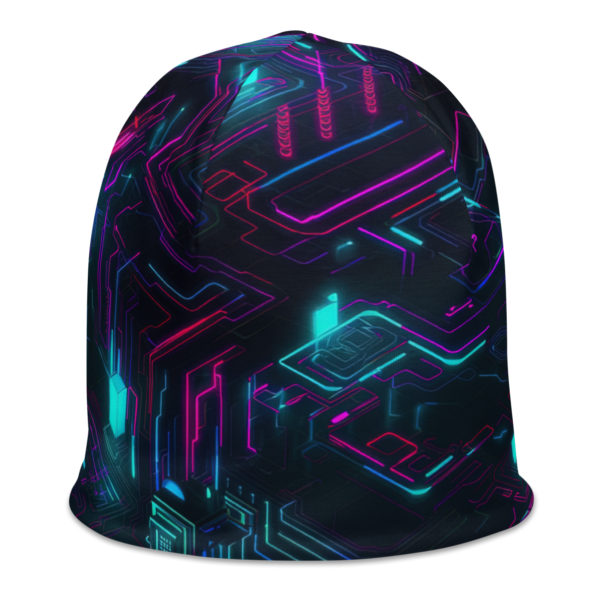 Cyberspace Circuits - Blue - Beanie - Image 3