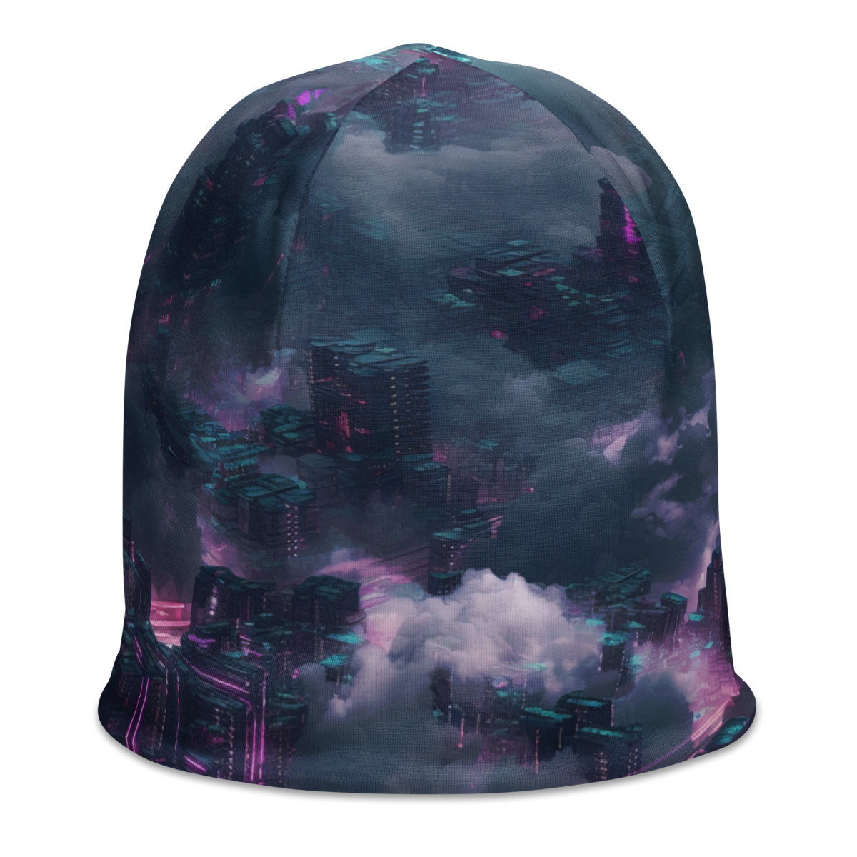 Cloudy City - Magenta/Blue - Beanie - Image 3