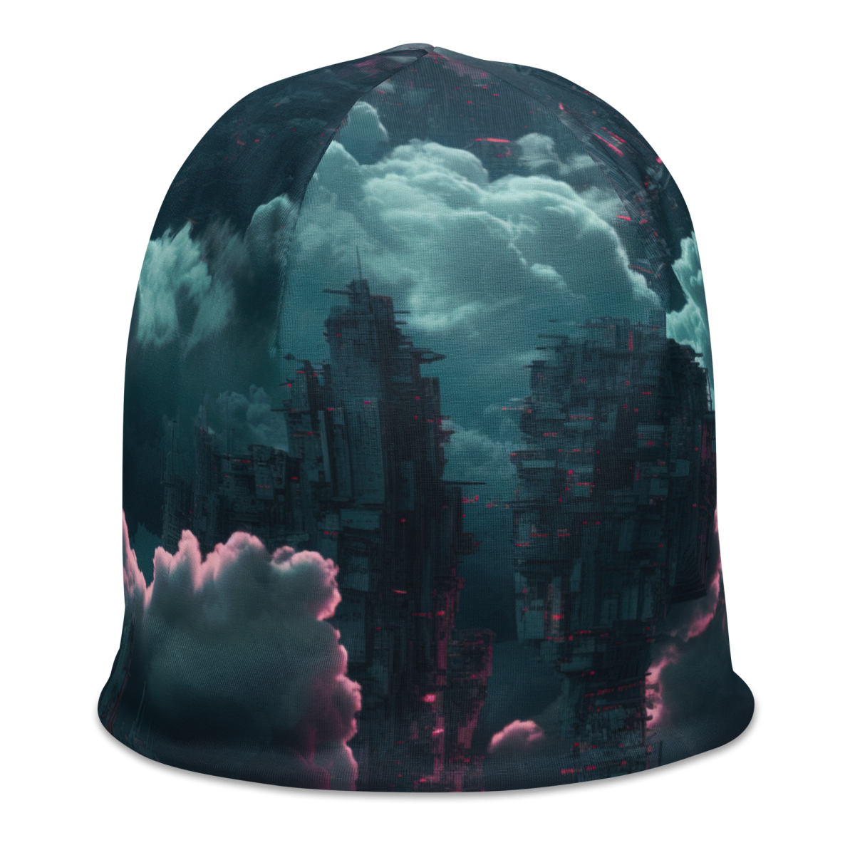 Cloudy Skyscraper - Blue/Magenta - Beanie - Image 3