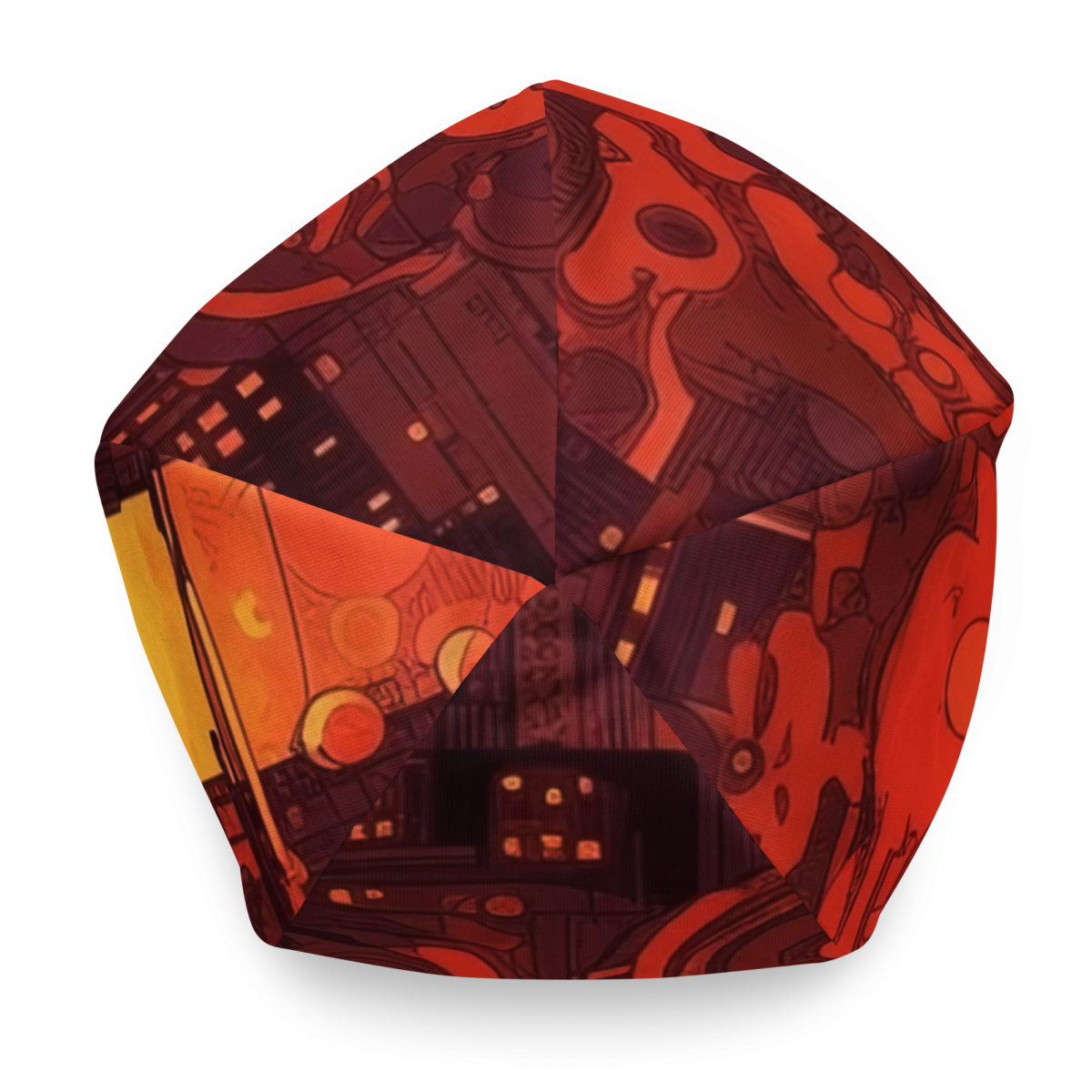 Spiral Flame - Orange/Black -Beanie - Image 5