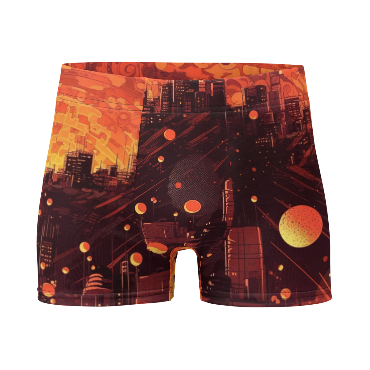 Spiral Flame - Orange/Black - Boxer Briefs