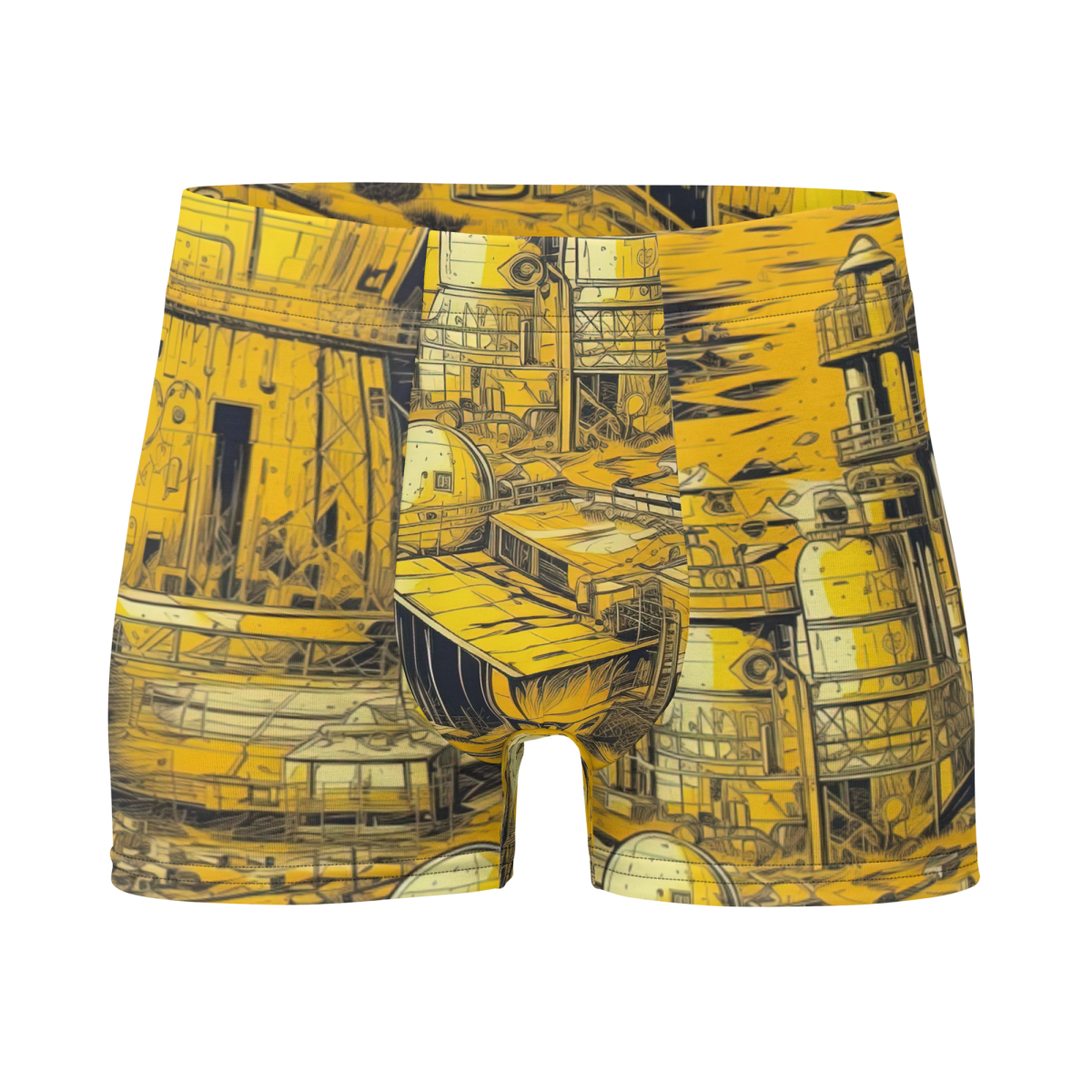 Moon Base - Yellow - Boxer Briefs
