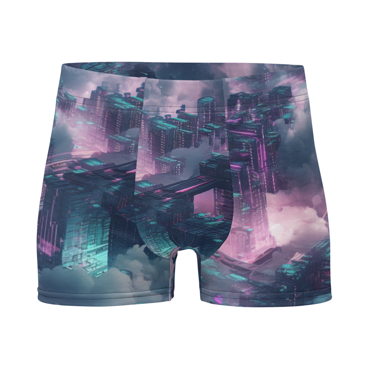 Cloudy City - Blue/Magenta - Boxer Briefs