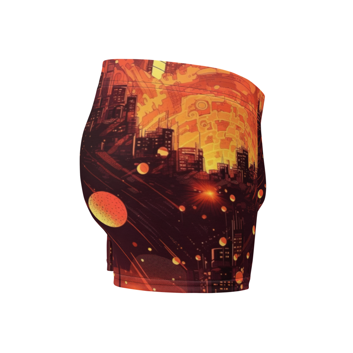 Spiral Flame - Orange/Black - Boxer Briefs - Image 3