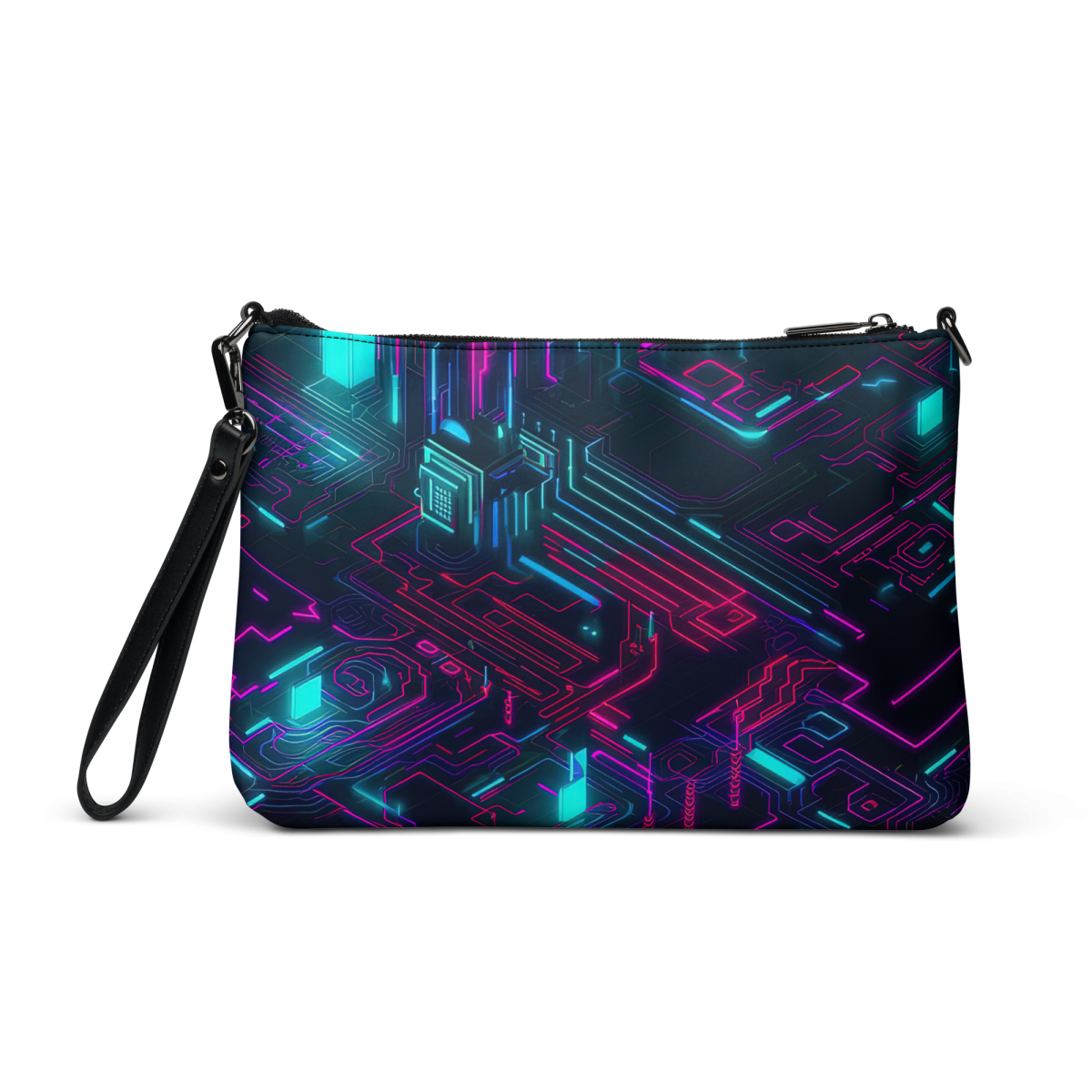 Cyberspace Circuits - Blue - Crossbody Bag - Image 3
