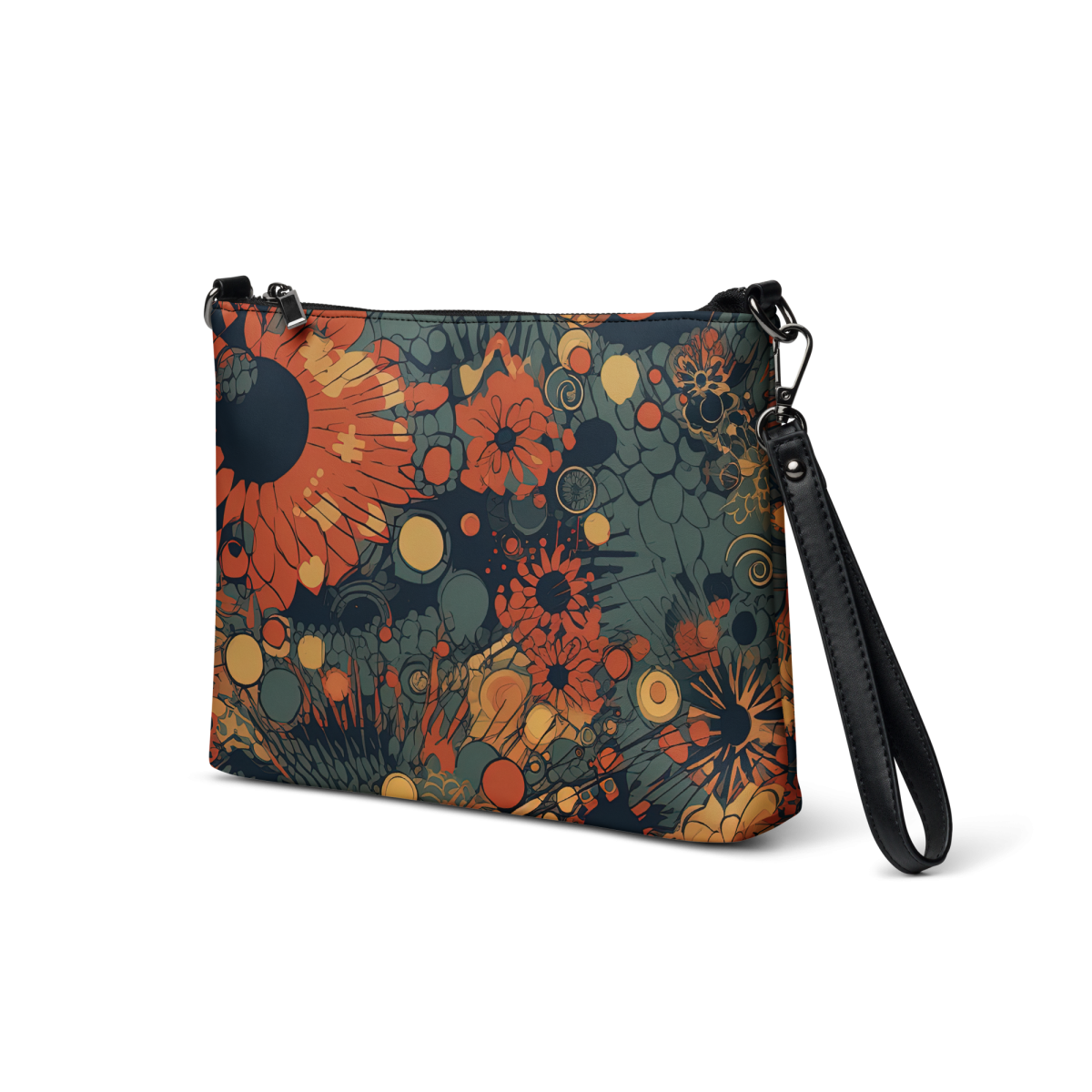 Trampled Flowers - Green/Blue - Crossbody Bag - Image 2