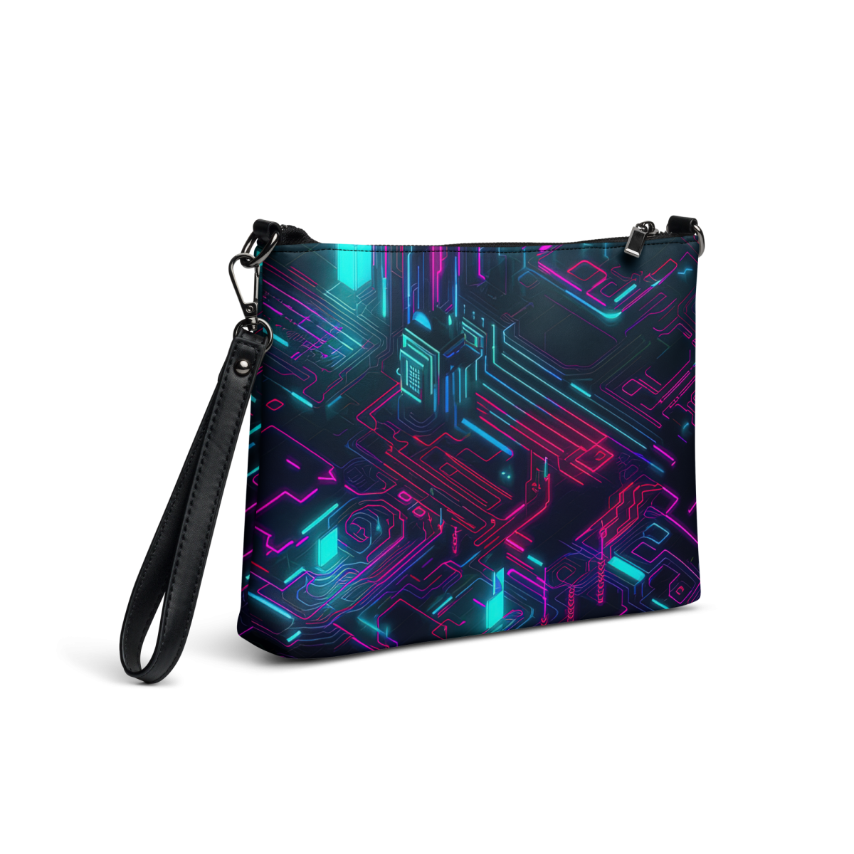 Cyberspace Circuits - Blue - Crossbody Bag - Image 4