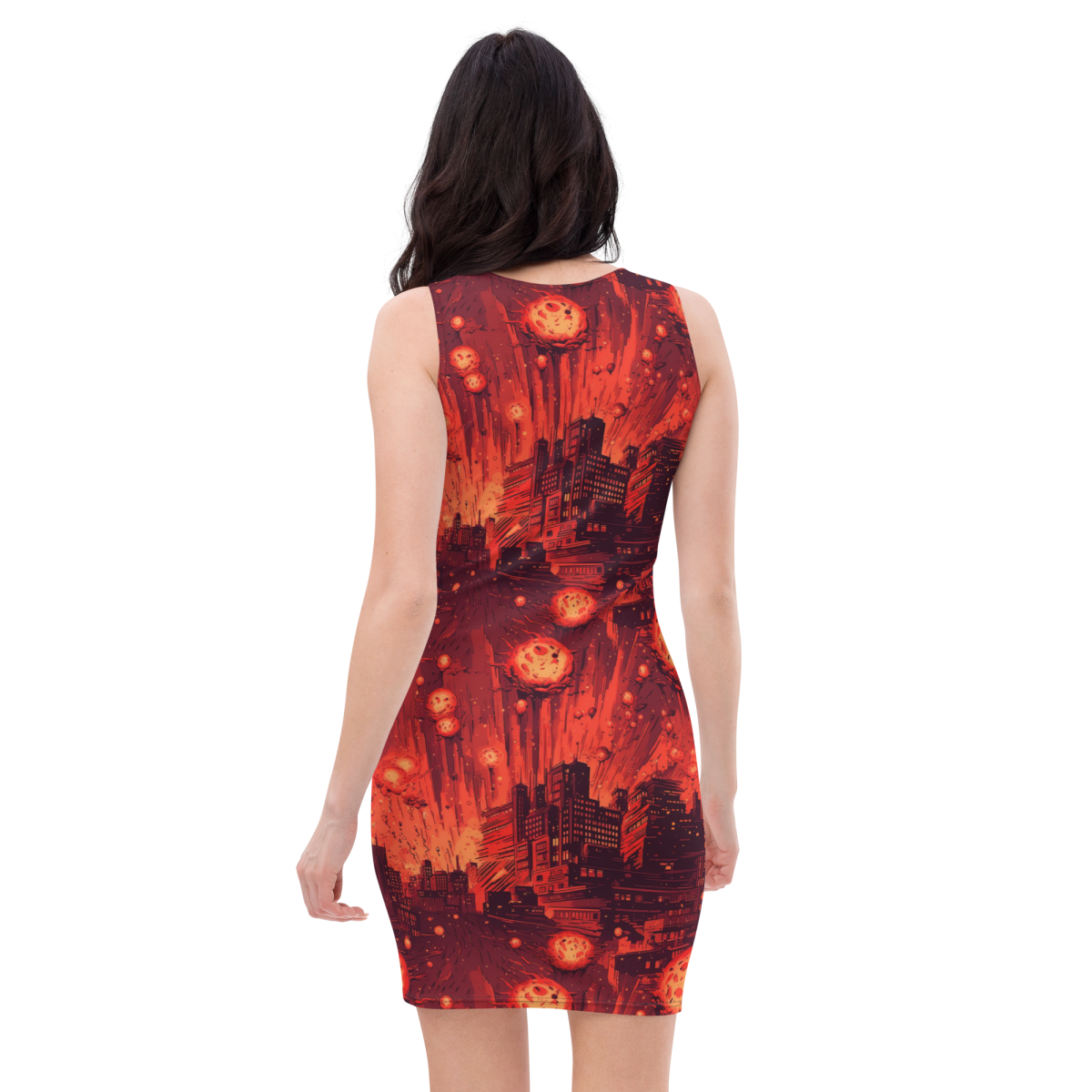 Meteor Strike - Red -Sublimation Cut & Sew Dress - Image 2
