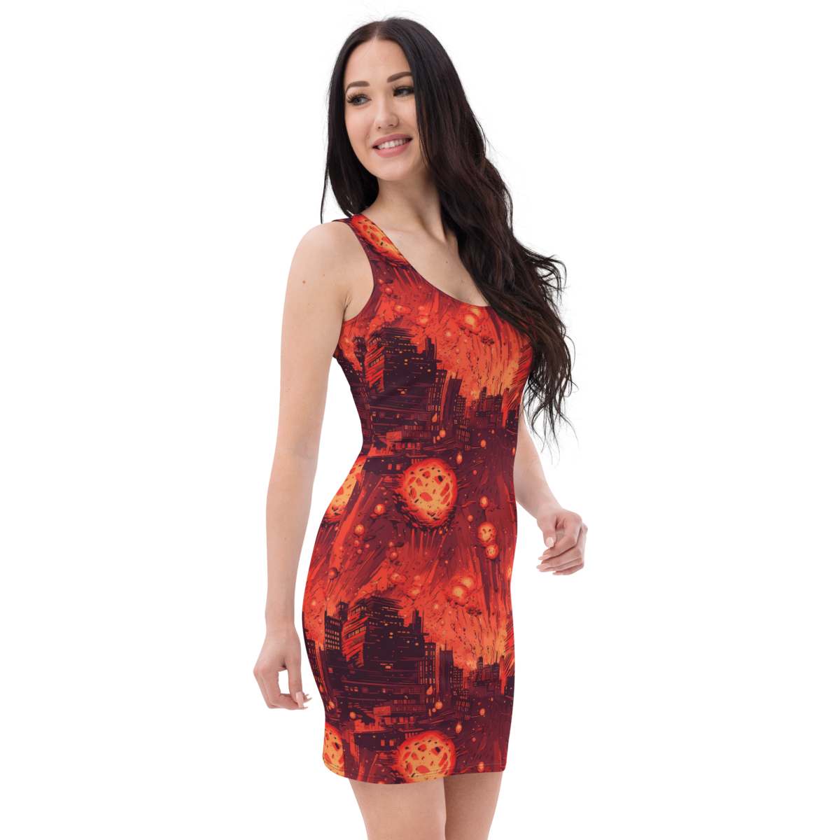 Meteor Strike - Red -Sublimation Cut & Sew Dress - Image 4