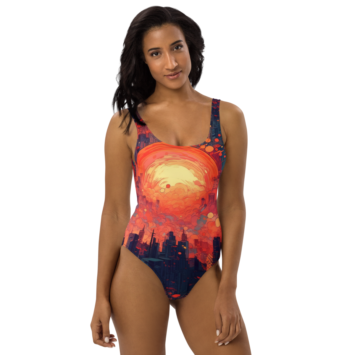 Fiery Dawn - Red/Black - Swimsuit