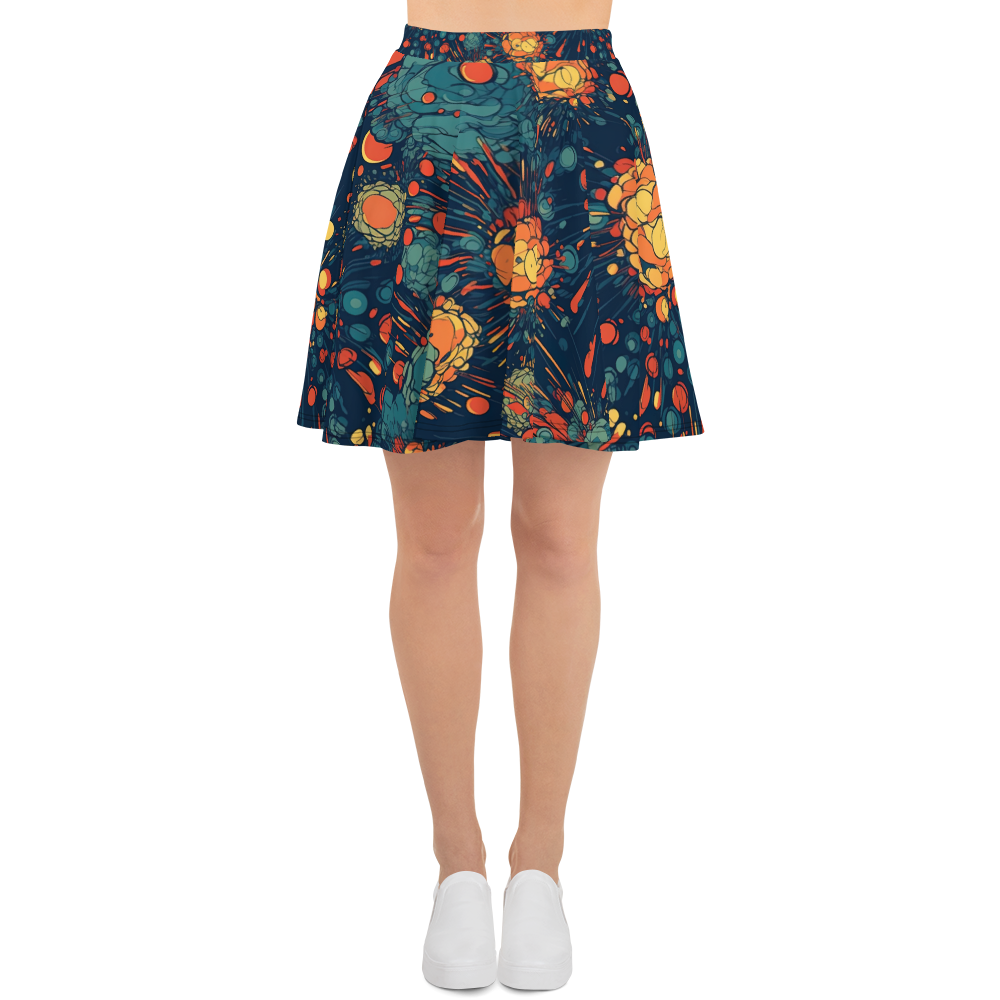 Subatomic Schism - Dark Blue - Skater Skirt