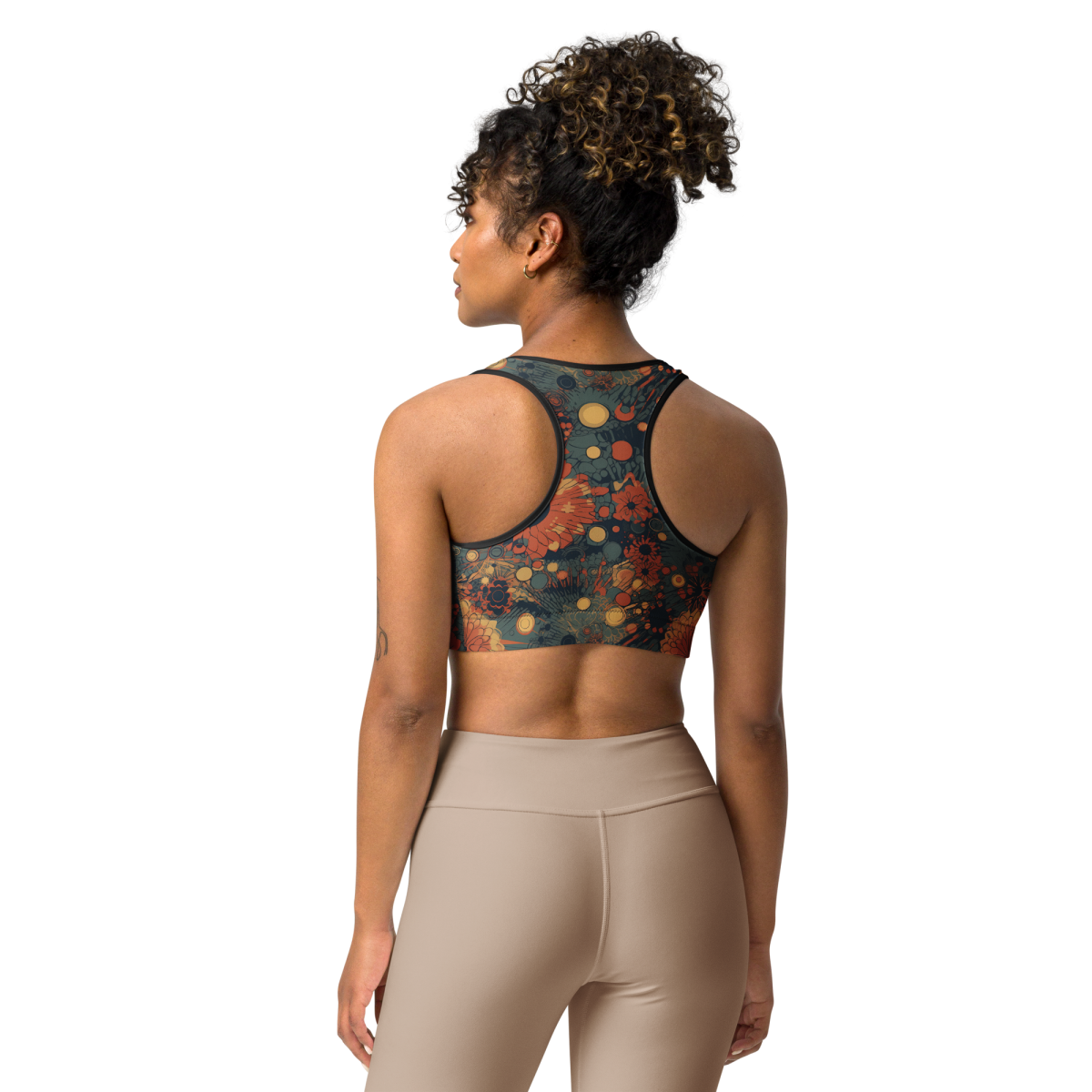 Trampled Flowers - Green/Blue - Sports Bra - Image 2