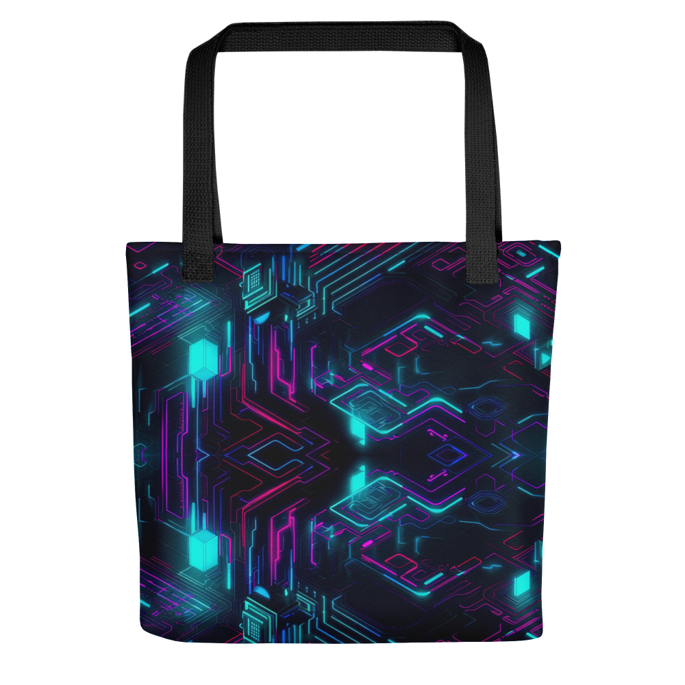 Cyberspace Circuits - Blue - Tote Bag