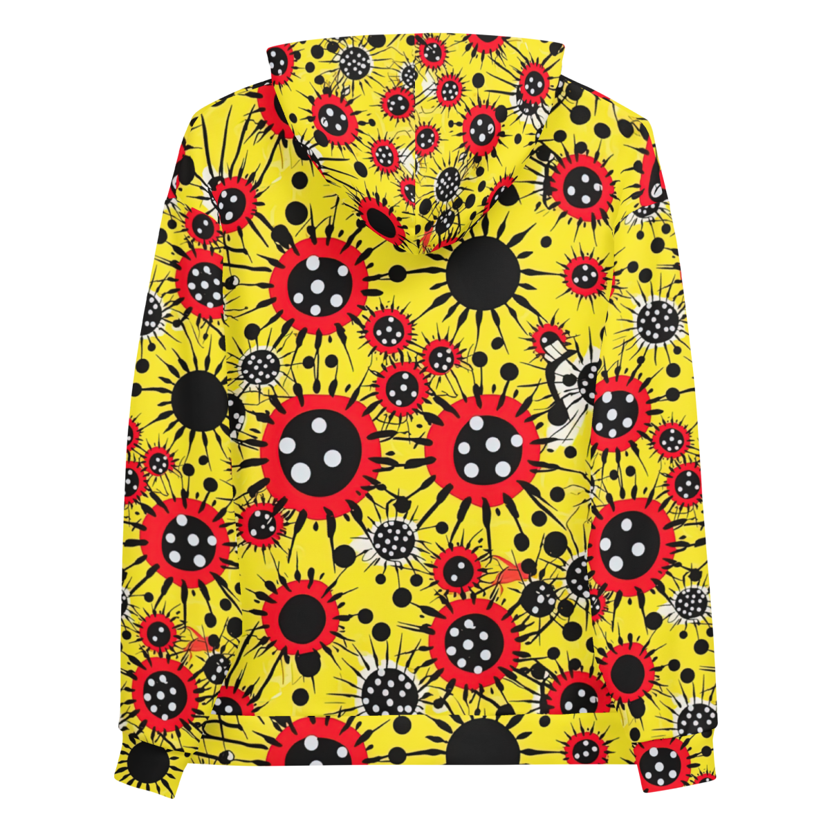 Virus Attack - Yellow/Red - Unisex Hoodie - Image 3