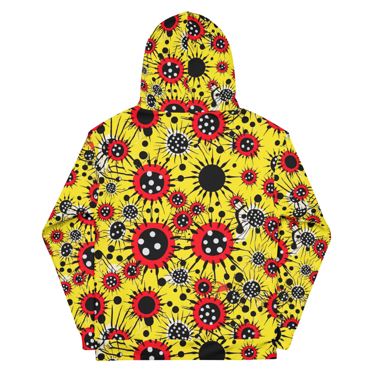 Virus Attack - Yellow/Red - Unisex Hoodie - Image 4