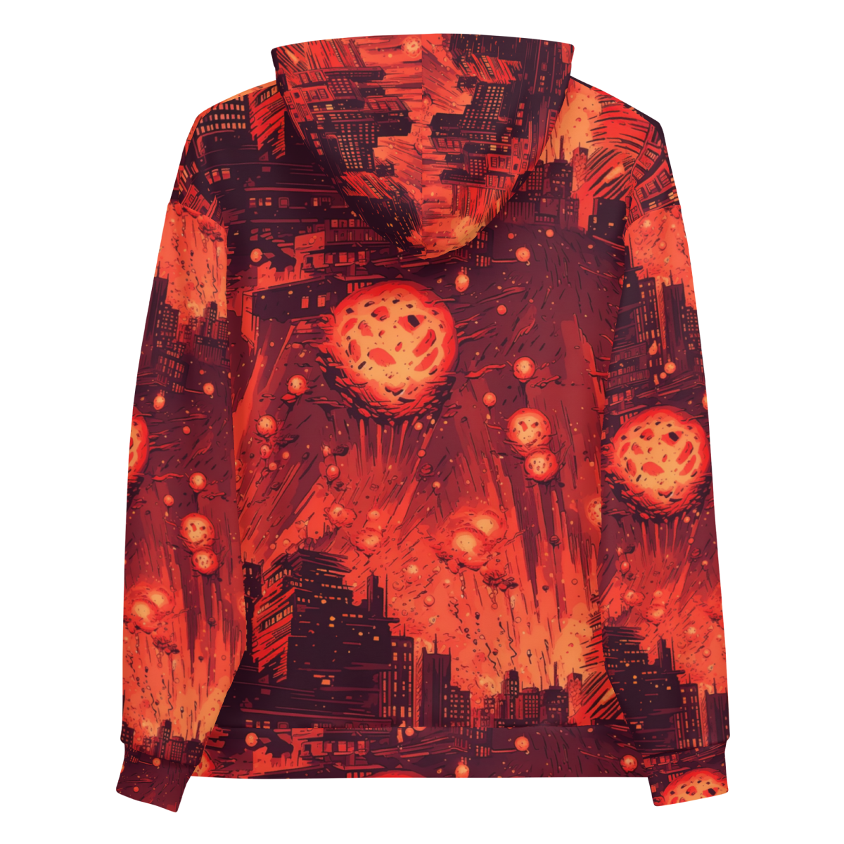 Meteor Strike - Red - Unisex Hoodie - Image 3