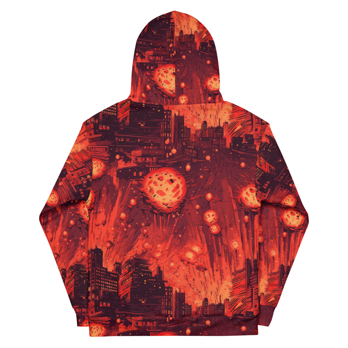 Meteor Strike - Red - Unisex Hoodie - Image 4