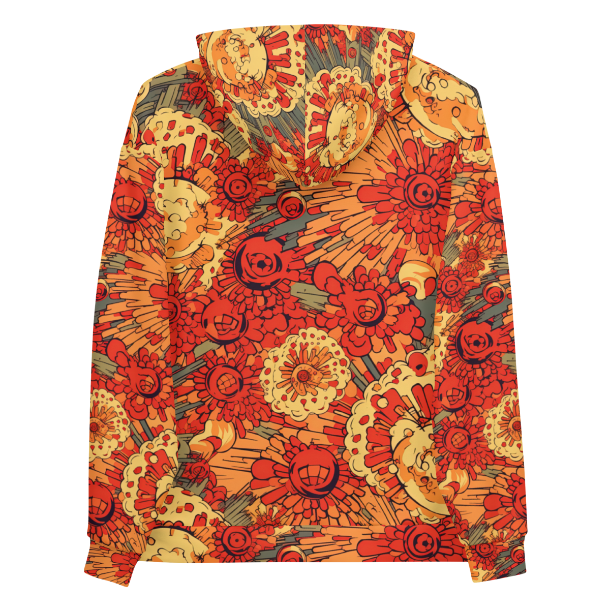 Fiery Fusion - Orange - Unisex Hoodie - Image 3