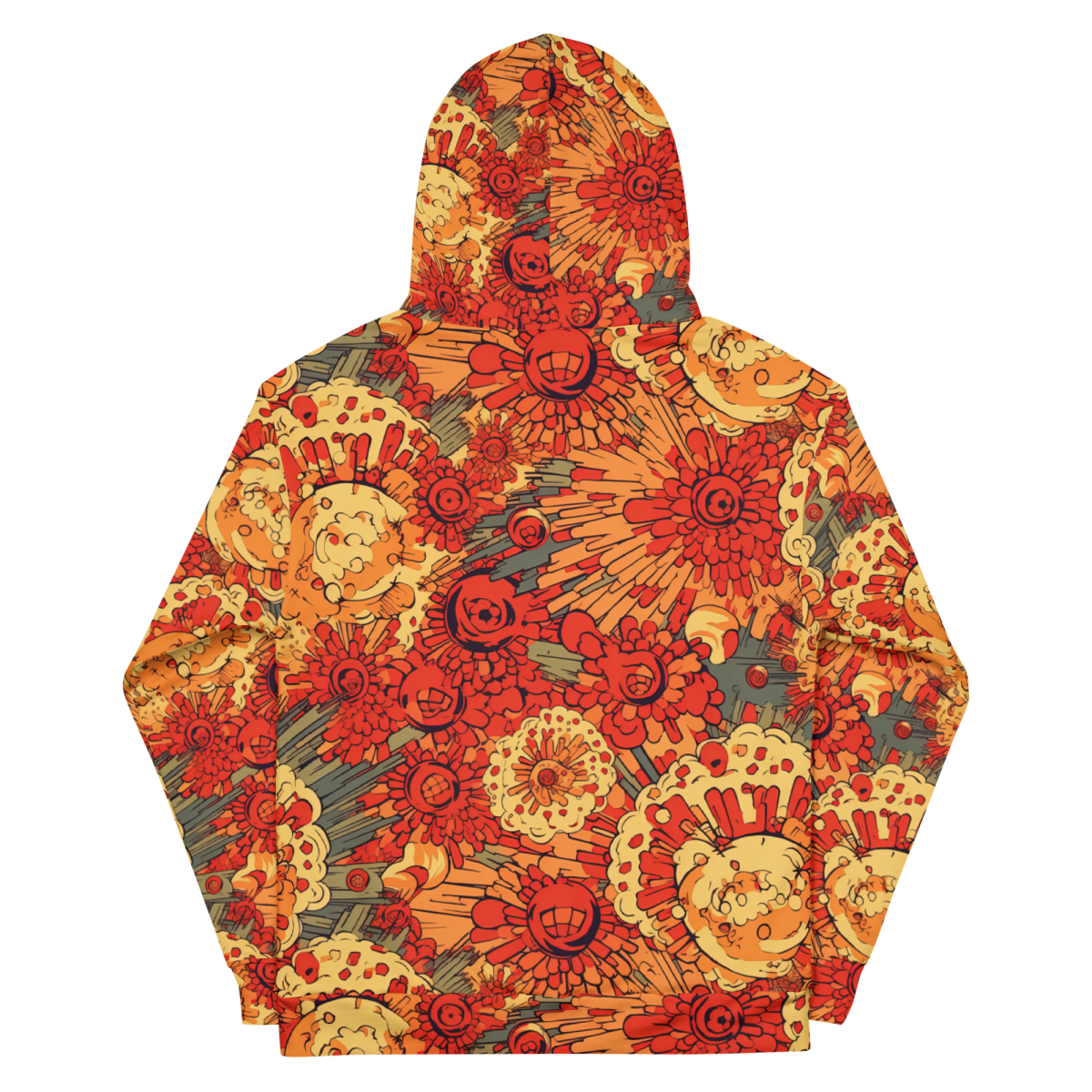 Fiery Fusion - Orange - Unisex Hoodie - Image 4