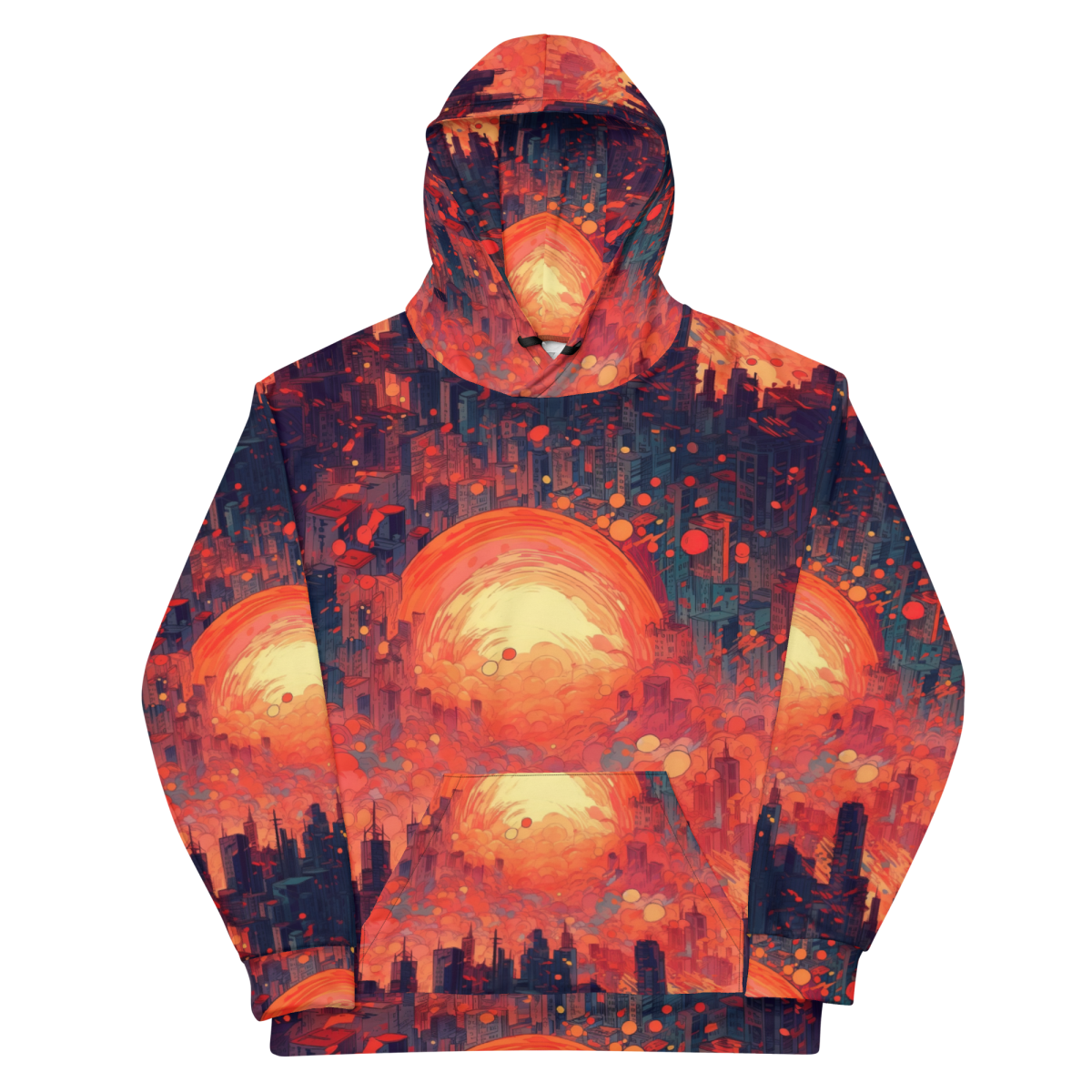 Fiery Dawn - Red/Black - Unisex Hoodie
